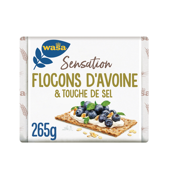 Image de Biscottes Croustillantes tartillantes sensation aux flocons avoine ettouche de sel WASA