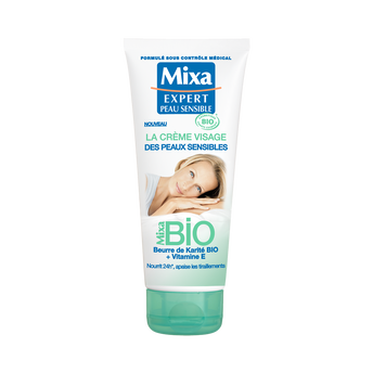 Image de Crème Visage Hydratante Pour Peaux Sensibles MIXA - Tube