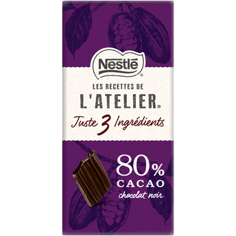 Image de Chocolat noir corsé 80% NESTLE L'ATELIER - Tablette
