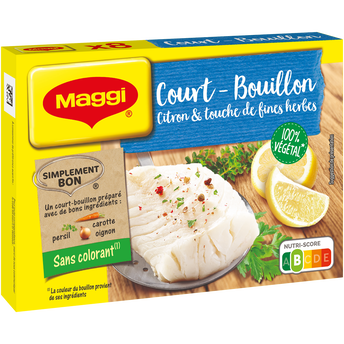Image de Court bouillon au citron et fines herbes MAGGI, boite de 8 cubes
