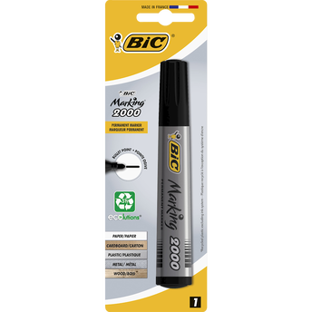 Image de Marqueur permanent Marking 2000 BIC, pointe ogive, corps en plastiqueconique, noir, 1