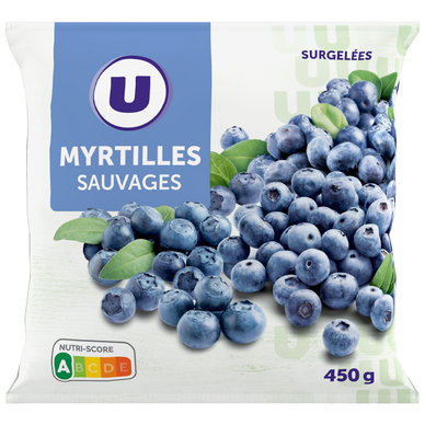 Myrtilles sauvages douces & sucrées - 450g - Super U, Hyper U, U