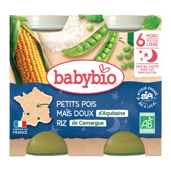 Image de Pot bonne nuit petit pois maïs riz BABYBIO