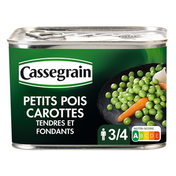 Image de Petits pois et carottes CASSEGRAIN - Boîte 465g net