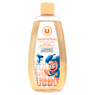 Shampooing Enfant 2en1 Démêlant Hypoallergénique Abricot et Fleur de Coton  ULTRA DOUX : le lot de 2 flacon de 300mL à Prix Carrefour