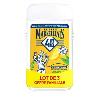 Image de Gel Douche extra doux verveine bio & citron bio LE PETIT MARSEILLAISlot