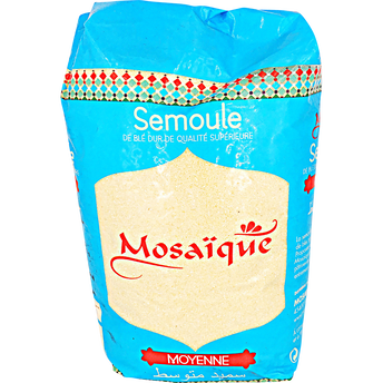 Image de Semoule de blé dur moyenne MOSAÏQUE, sachet de