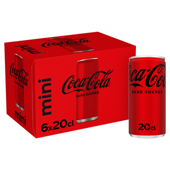 Image de Soda COCA-COLA sans sucres - Mini Pack Canettes