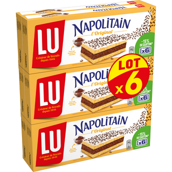 Image de Gâteaux au chocolat L'Original Napolitain LU, 6 paquets de