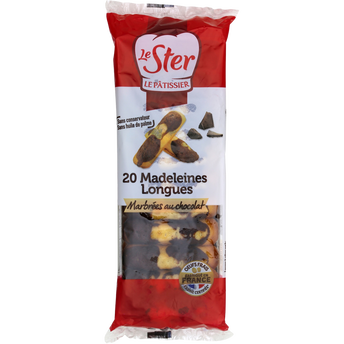 Image de Madeleines longues marbrées au chocolat LE STER x20