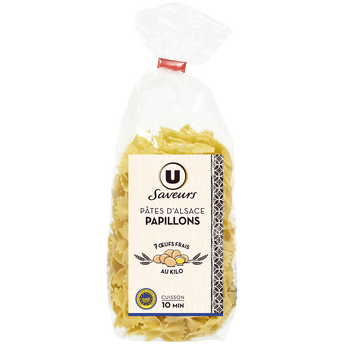 Image de U SAVEURS
Papillons IGP d'Alsace aux oeufs sachet