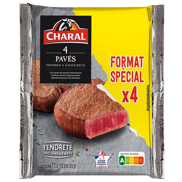 Charal Pavé De Boeuf, Charal, France, 4 Pièces, Barquette, 560g