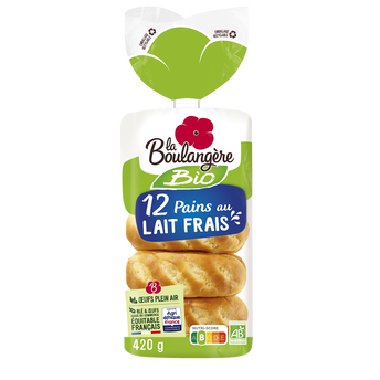 Image de Pain au lait LA BOULANGERE BIO, X12