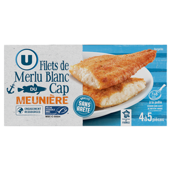 Image de U
Filets de merlu blanc meunière MSC  étui de