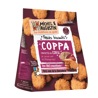 Image de Biscuits sablés apéritif à la coppa et au poivre noir, MICHEL ET AUGUSTIN