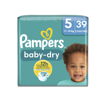 Image de Couches-culottes baby-dry géant taille 5 PAMPERS