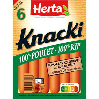 Image de Knacki poulet HERTA, 6 pièces