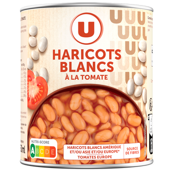 Image de U
Haricots blancs tomate - Boîte