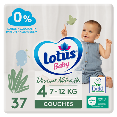 LOTUS BABY Couches Douceur Naturelle taille 3 - 5 à 9 kg - Le