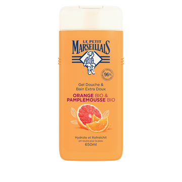 Le Petit Marseillais Douche & Bain Pamplemousse Bio Orange Bio Le Petit Marseillais, 650ml