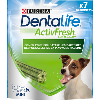 Image de Friandises pour petit chien ACTIVFRESH 0 DENTALIFE - 7 sticks