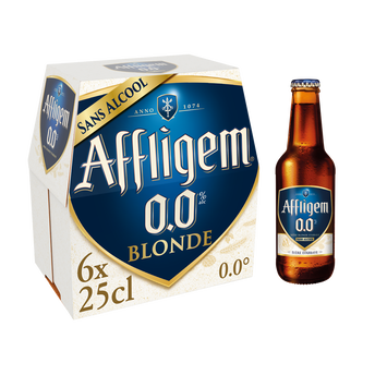Image de Bière blonde sans alcool AFFLIGEM, 0,00°, pack de