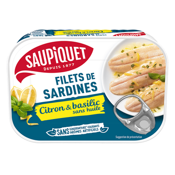 Image de Filets de sardines citron et basilic SAUPIQUET