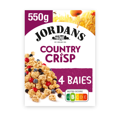 Céréales Country Crisp aux 4 baies JORDANS, 550g - Super U, Hyper