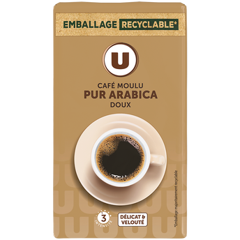 Image de U
Café moulu PUR ARABICA DOUX N°3