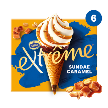 Image de Cônes glacés sundae caramel EXTREME X6