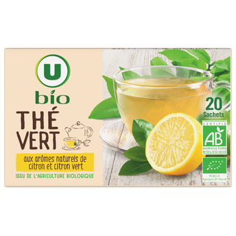 Image de U BIO
Thé vert Bio Citron et Citron vert U BIO - 20 sachets