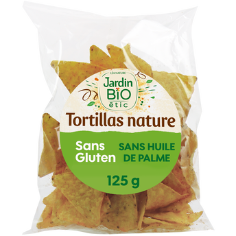 Image de Tortillas chips de maïs nature sans gluten bio JARDIN BIO