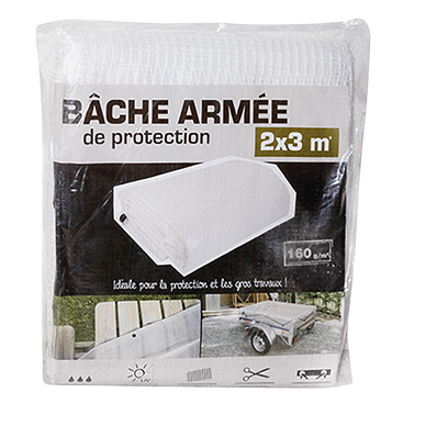 BÂCHE DE PROTECTION ARMÉE TRANSLUCIDE
