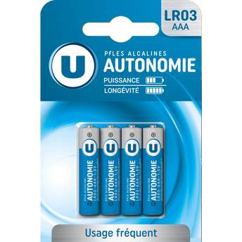 Image de U
Piles Autonomie LR03/AAA - 4