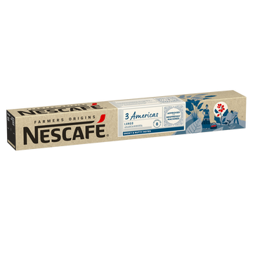 Nescafé Café Capsules Nescafe Farmers Origins 3 Americas Lungo N°8 Robusta Arabica - Compatible Nespresso - X10
