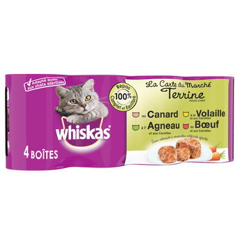 Image de Boîtes chat La Carte du Marché en terrine WHISKAS