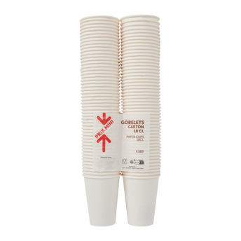 Image de Gobelet carton blanc 18cl prix mini