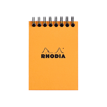 Image de Bloc reliure intégrale RHODIA, microperforé, petits carreaux, 7,4x10,5cm, 160 pages