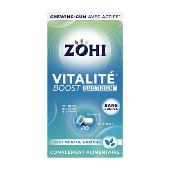 Image de ZOHI complément alimentaire chewing gum vitalité goût menthe fraîche,étui