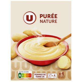 Image de U
Purée nature, 4 sachets de 125g soit