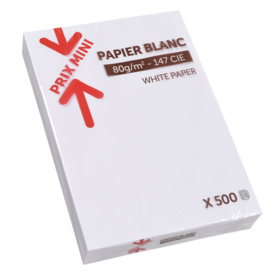Papier blanc - A4 - 75g - 5 ramettes de 500 feuilles - Générique