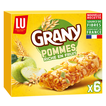 Image de Barres de céréales aux pommes GRANY - Boite de 6