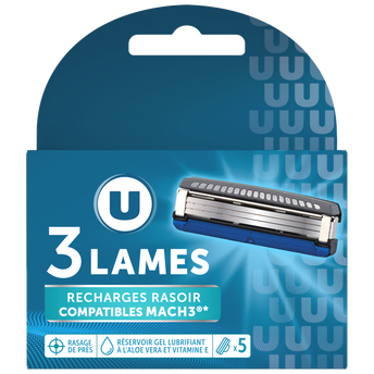 Image de U
Recharge universelle homme compatible Mach3 3 lames U