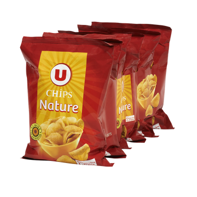 Grossiste Chips nature paquet 6x30g La Belle Chips carton de 15 chapelets -  prix en gros