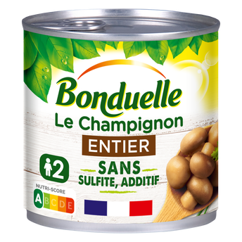 Image de Champignons entiers sans sulfite BONDUELLE - Boîte