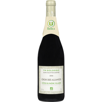 Image de U BIO
Vin rouge - Côtes du Rhône villages AOP - Croix des Alliances