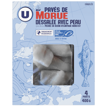 Image de U
Pavés de morue déssalées MSC surgelés