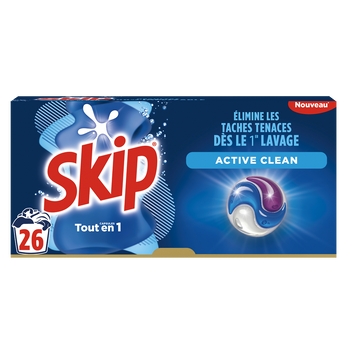 Image de SKIP - Lessive en Capsules - 3 en 1 - 26 lavages - 548