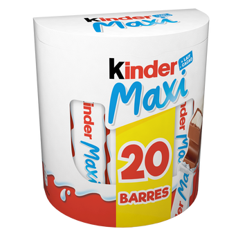 Image de Barres chocolat maxi KINDER , x20 soit