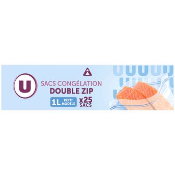 Image de U
Sacs congélation petite taille à fermeture zip normés NF